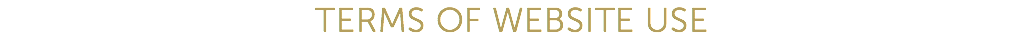 Terms of Website Use